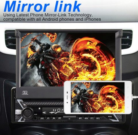 Radio samochodowe z Android 9.0 1DIN 7" TFT Quad-core GPS BT SPRAWDŹ OPIS!