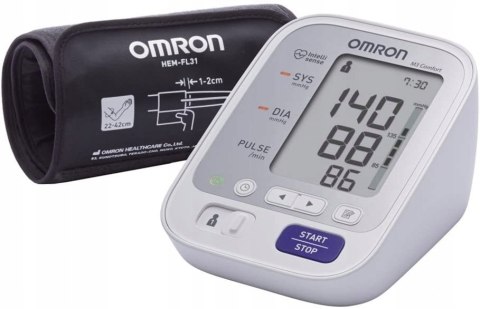 Ciśnieniomierz naramienny Omron M3 Comfort HEM-FL31 biały Ciśnieniomierz naramienny Omron M3 Comfort HEM-FL31 biały