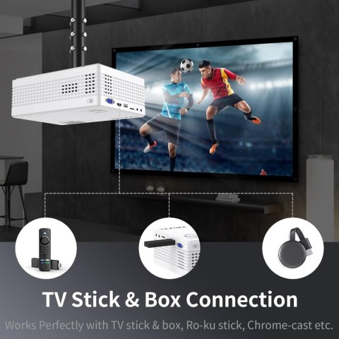 Projektor LCD YEZMEK AK01 FULL HD 1080P 7500 LUMENÓW USB HDMI