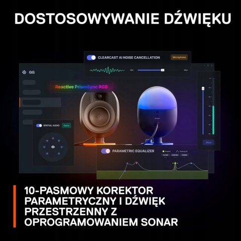 GŁOŚNIKI KOMPUTEROWE STEELSERIES ARENA 7 2.1 BLUETOOTH DLA GRACZA HIT!