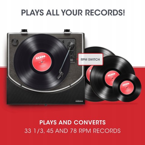 Gramofon ION Premier LP czarny MEGAOKAZJA NOWY Z USZCZERBKIEM
