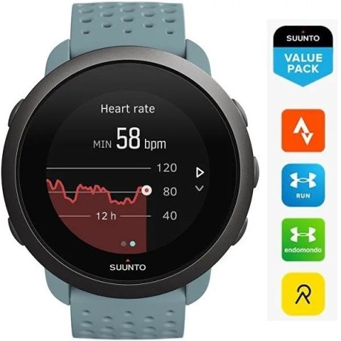 Zegarek sportowy smartwatch SUUNTO 3 Moss Grey GPS Tętno Sen TYLKO U NAS!