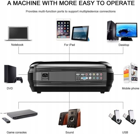 Projektor YKS Beamer 3200 LUM 1280*768 200 CALI