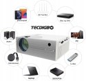 TECDIGBO C7 Mini projektor Wi-Fi 6500 lumenów 1080P i 200" ZOOM CYFROWY