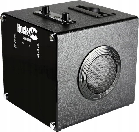 Zestaw do karaoke RockJam SingCube czarny z Dwoma Mikrofonami, Czarny, 5 W