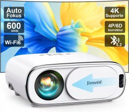 Projektor Jimveo E30 WIFI 5G BT 4K 1080p Full HD 4K AUTO KOREKCJA, ZOOM 50%