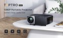 Projektor TOPTRO TR22 CZARNY 1080P 4K FULL HD KOREKCJA WIFI 5G BLUETOOTH PO