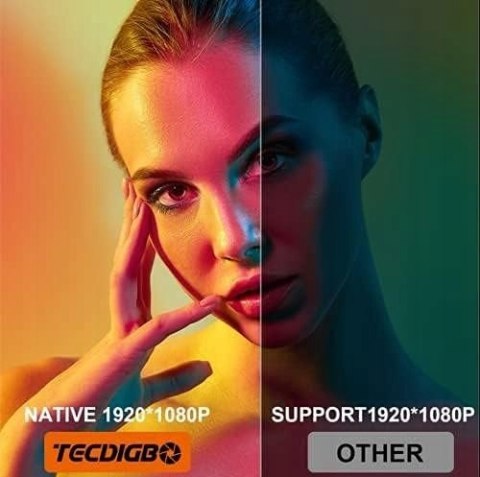 Projektor LCD TECDIGBO C9 WIFI BLUETOOTH ZOOM CYFROWY HDMI 1080P KOREKCJA