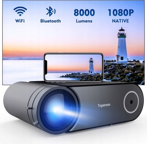 Projektor LED Toperson T421 FULL HD WI-FI 8500 LUM BT Kontrast - 8000:1