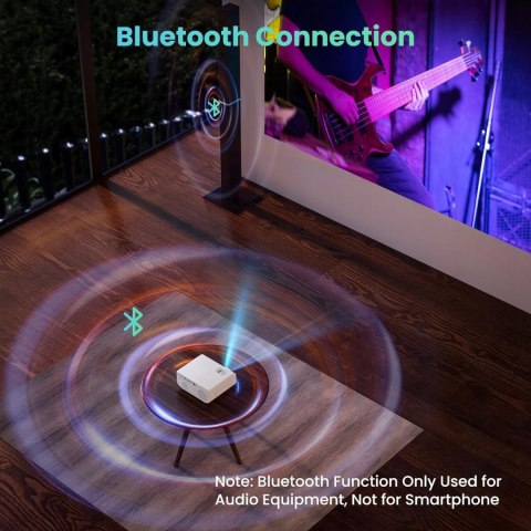 Projektor LED Topvision F2 1080P, 4K, 5G+2,4G WIFI, BLUETOOTH, ZOOM CYFROWY