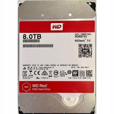Dysk twardy HDD Western Digital WD80EFAX 8TB SATA 3,5"