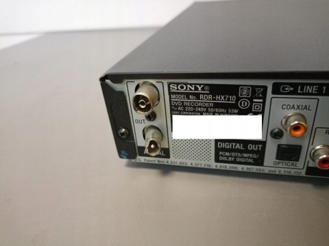 NAGRYWARKA DVD SONY RDR-HX710/B BLACK OKAZJA HIT!
