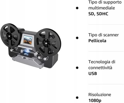 Skaner do filmów Digitnow! M127G Super 8 Normal 8 NOWY Rozdzielczość 1080P