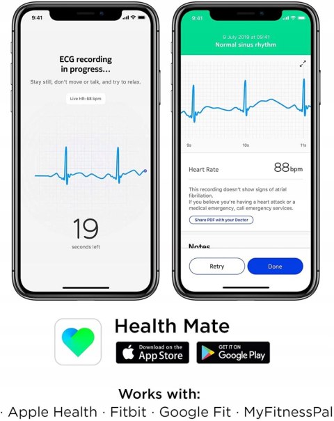 Smartwatch Withings Move ECG czarny 38MM CZARNY Z CZARNĄ TARCZĄ Smartwatch Withings Move ECG czarny 38MM CZARNY Z CZARNĄ TARCZĄ