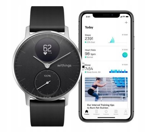 Withings Nokia Steel HR 40MM CZARNY Stal nierdzewna SMARTWATCH Withings Nokia Steel HR 40MM CZARNY Stal nierdzewna SMARTWATCH