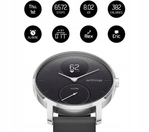 Withings Nokia Steel HR 40MM CZARNY Stal nierdzewna SMARTWATCH Withings Nokia Steel HR 40MM CZARNY Stal nierdzewna SMARTWATCH