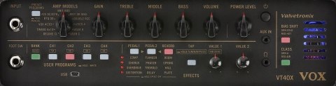 Combo wzmacniacz z 12 efektami hybrydowy VOX vt40x Czarny