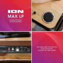 Gramofon ION MAX LP DREWNO NATURALNE USB GŁOŚNIKI PĘKNIĘTA POKRYWA!