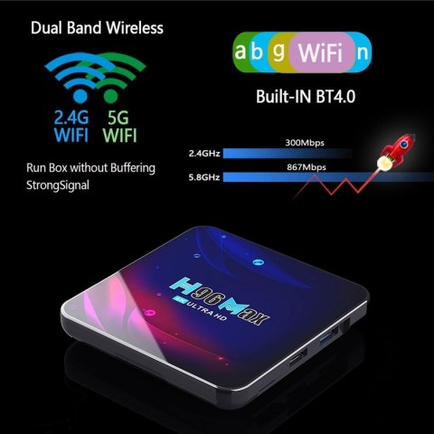 SMART BOX TV 4K ANDROID 10 WIFI BT PRZYSTAWKA HD H96MAX 4K FULL HD SMART BOX TV 4K ANDROID 10 WIFI BT PRZYSTAWKA HD H96MAX 4K FULL HD