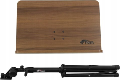 Stojak na nuty z drewna Tiger MUS35-BK , Drewno, 12 x 36 x 64 cm max 126 CM