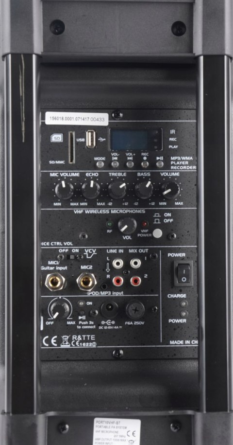 Głośnik przenośny Ibiza Sound PORT10VHF-BT czarny 500 W TANIEJ Głośnik przenośny Ibiza Sound PORT10VHF-BT czarny 500 W TANIEJ