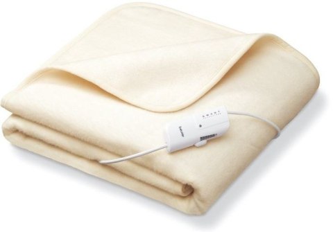 Koc elektryczny Beurer polar 130 cm x 180 cm kremowy miły w dotyku OKAZJA!