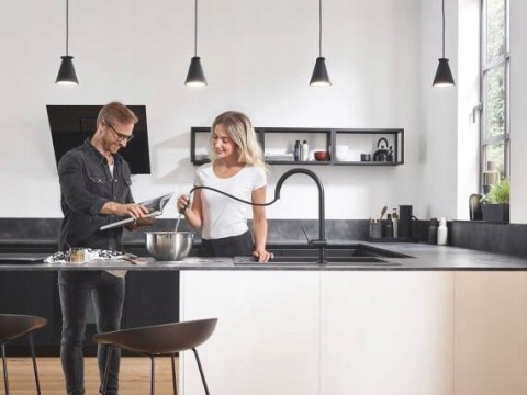 Bateria kuchenna stojąca Hansgrohe Talis M54 czarny MEGA OKAZJA!