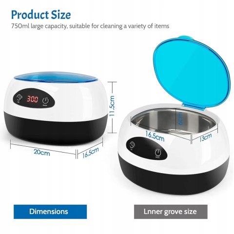 Myjka ultradźwiękowa 750 ml Hongm 50W 42KHz MEGA OKAZJA! NIE PRZEGAP