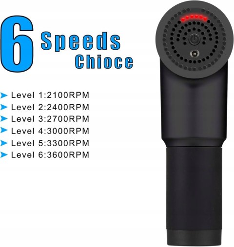 Pistolet do masażu mięśni Rybozen M679 czarny NAJTANIEJ! NIE PRZEGAP OKAZJI