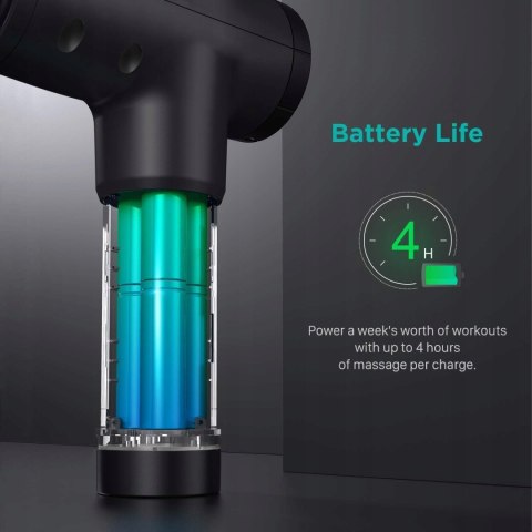 Pistolet do masażu mięśni Rybozen M679 czarny NAJTANIEJ! NIE PRZEGAP OKAZJI