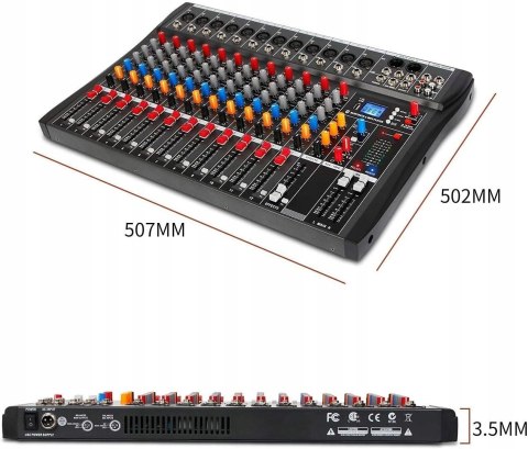 Depusheng DA12 Interfejs kontrolera DJ z napędem, USB do nagrywania, BT 5.0