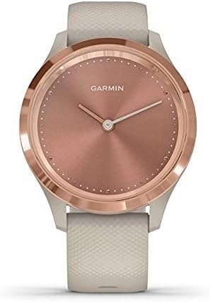Smartwatch Garmin Vivomove 3S rosegold + beżowy pasek TYLKO U NAS