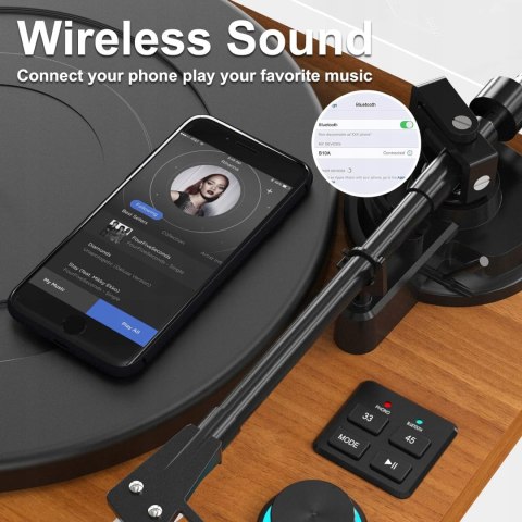 GRAMOFON DIGITNOW B10A BLUETOOTH WOOD OKAZJA!