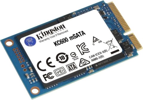 Dysk SSD Kingston SKC600MS/512G 512GB mSATA