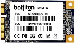 Dysk wewnętrzny SDD BAITITON MSATA III 256GB BT58SSD10M
