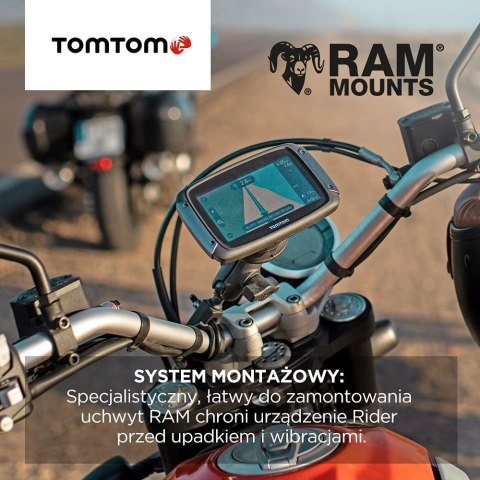 NAWIGACJA MOTOCYKLOWA TOMTOM RIDER 500 EUROPA HIT!
