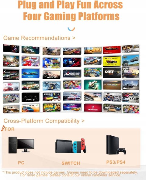 KIEROWNICA DO GIER PXN V3 PRO PC PS4 XBOX