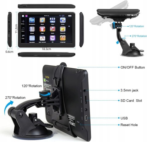 NAWIGACJA CIĘŻAROWA AOLESTAR Q11 7'' EUROPA TIR