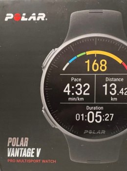 Zegarek sportowy Polar Vantage V GPS Szary z czarnym paskiem