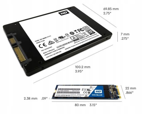 Dysk SSD Western Digital Blue 1TB 2,5" SATA III