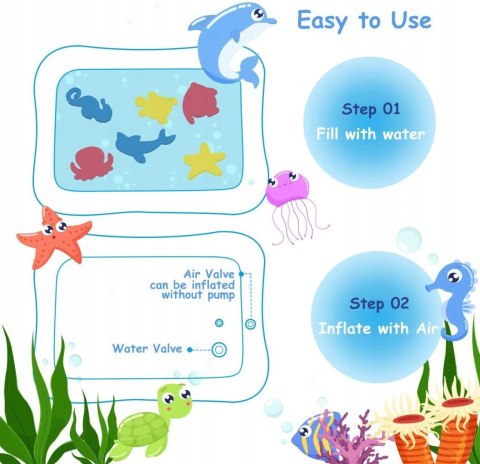 Keten Tummy Time nadmuchiwana szczelna mata wodna dla niemowląt NAJTANIEJ!