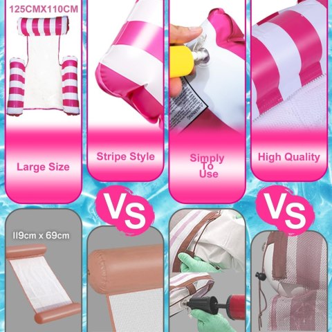 Vestilly pływający hamak 2 sztuki nadmuchiwane siedzisko etui gratis