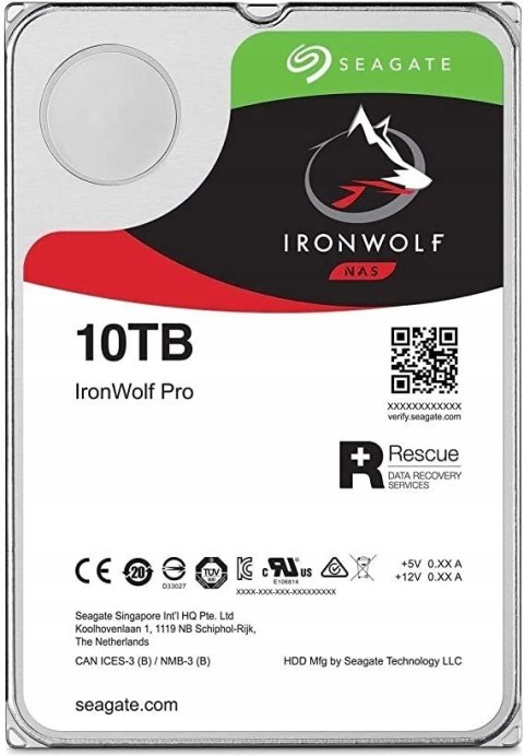 Dysk twardy Seagate IronWolf 10TB ST10000VN000 SATA III 3,5"