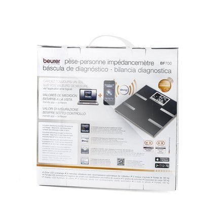 Waga łazienkowa diagnostyczna Beurer BF 700 CZARNA Z SREBRNYMI ELEMENTAMI