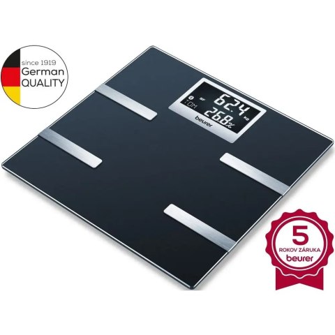Waga łazienkowa diagnostyczna Beurer BF 700 CZARNA Z SREBRNYMI ELEMENTAMI