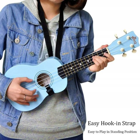 Zestaw Ukulele sopranowe Winzz dla początkujących - niebieskie AU01L-BL Zestaw Ukulele sopranowe Winzz dla początkujących - niebieskie AU01L-BL