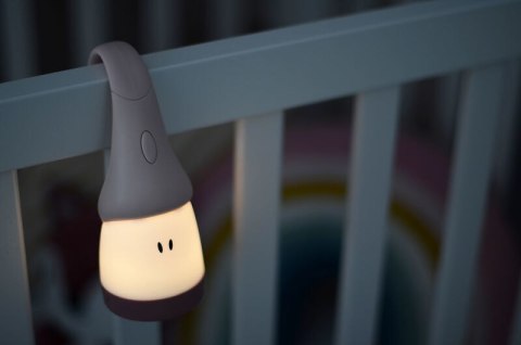 BÉABA wisząca bezprzewodowa lampka nocna różowa 90h świecenia ergonomiczna