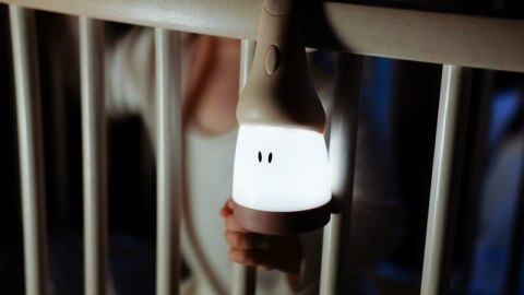 BÉABA wisząca bezprzewodowa lampka nocna szara 90h świecenia ergonomiczna
