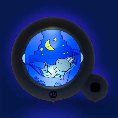 Dziecięca lampka nocna z budzikiem Pabobo biała