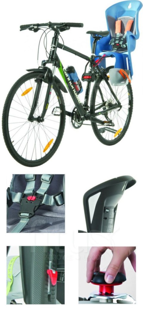 Fotelik rowerowy tylny POLISPORT BILBY MAXI FF